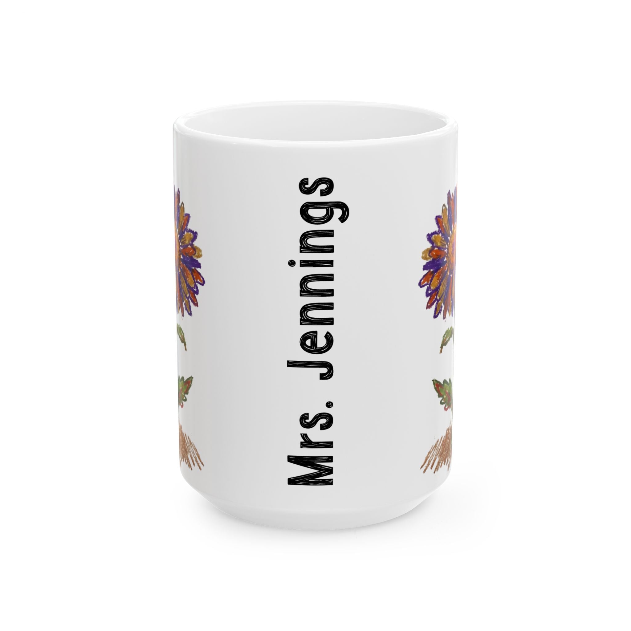 Personalized Floral Caterpillar Teacher Mug