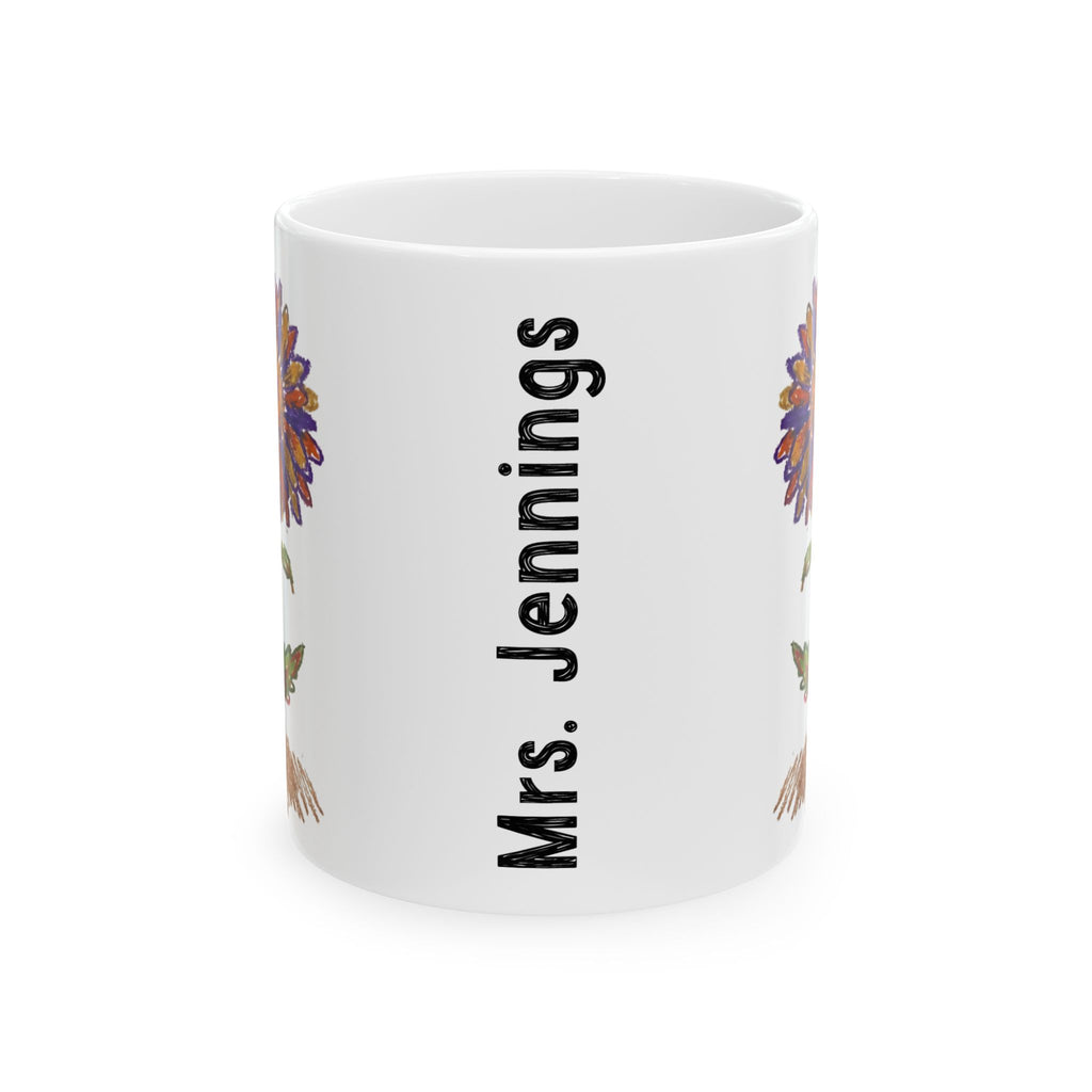 Personalized Floral Caterpillar Teacher Mug