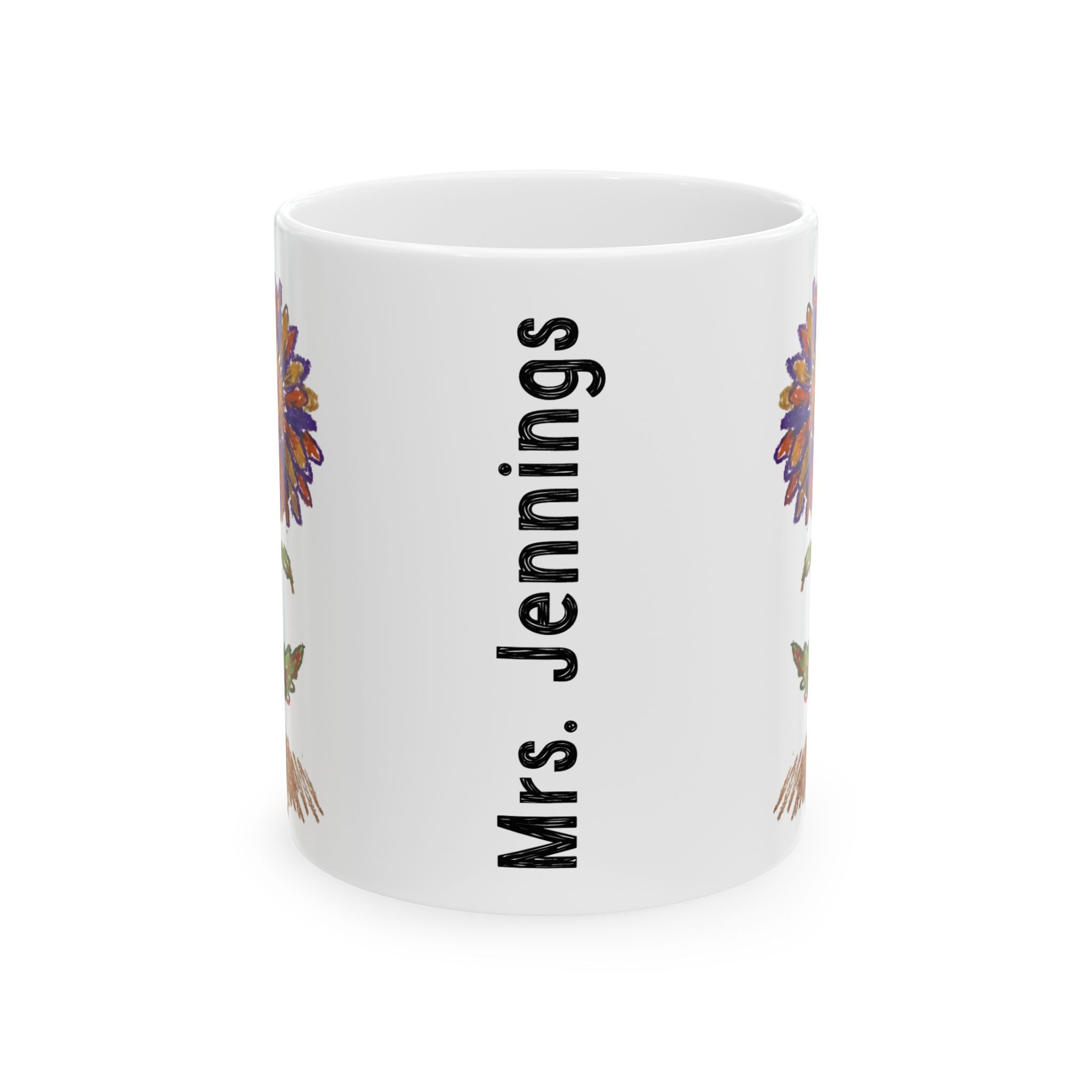 Personalized Floral Caterpillar Teacher Mug