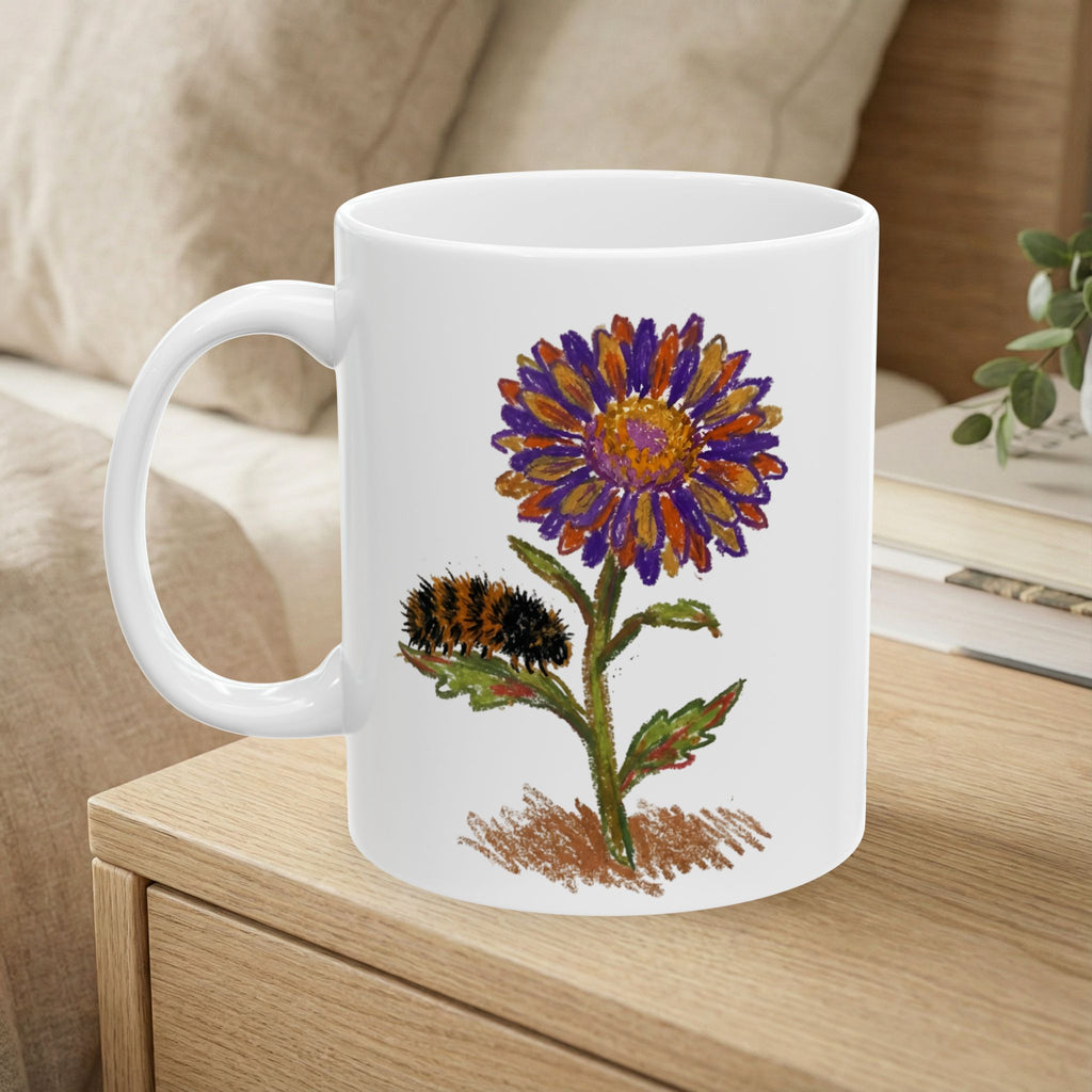 Personalized Floral Caterpillar Teacher Mug