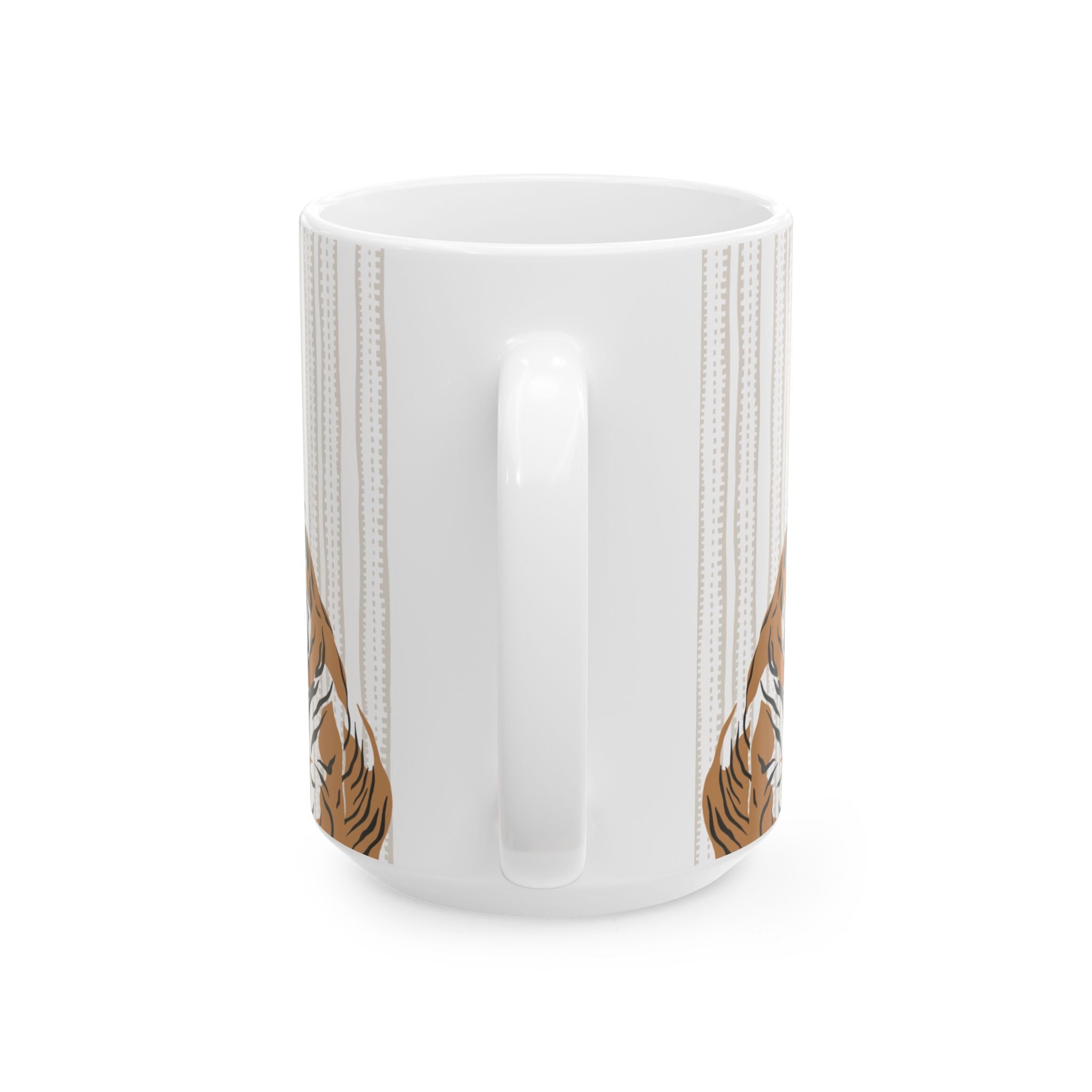 Personalized Tiger Name Ceramic Mug — Custom Safari Coffee Cup (11oz & 15oz)