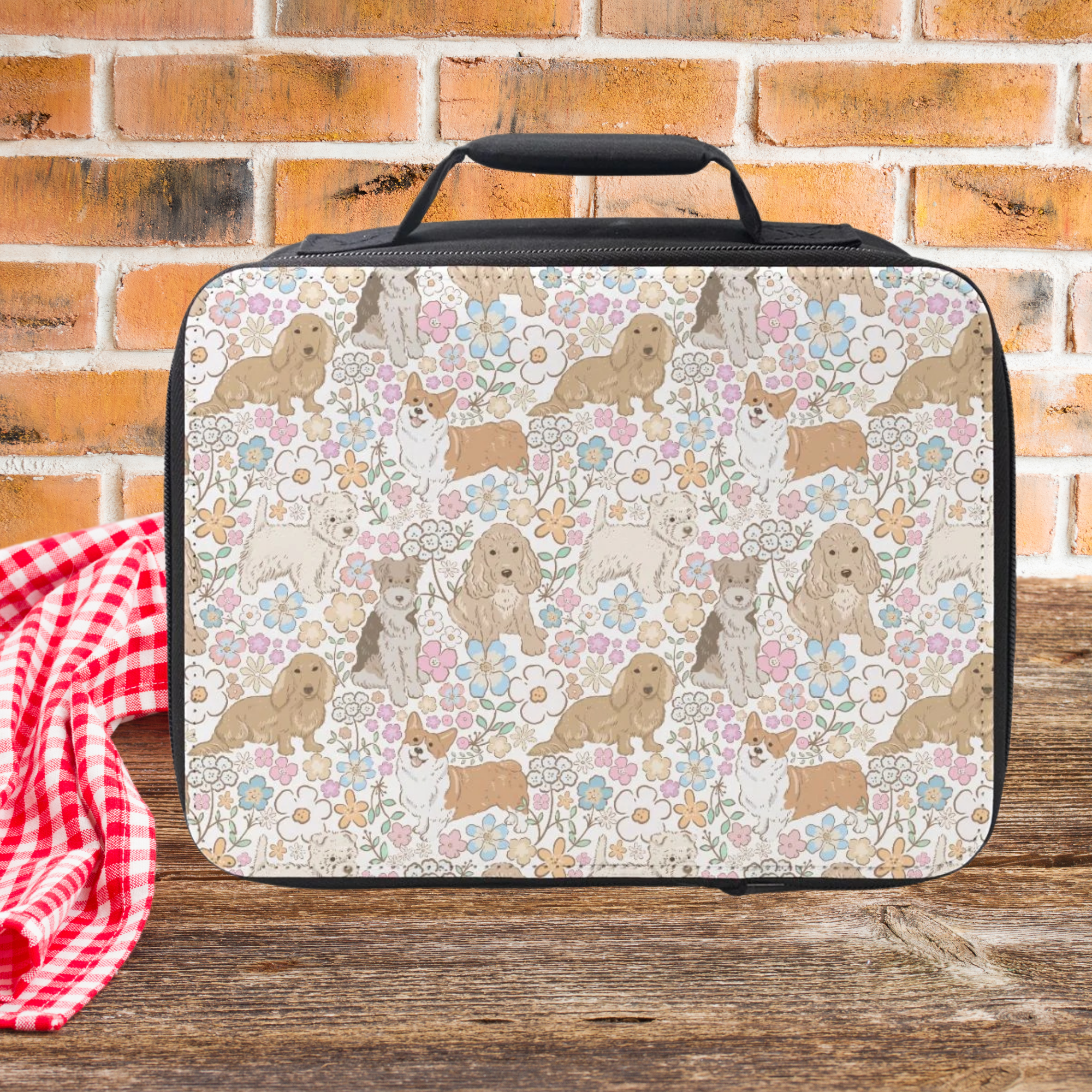 Popular Puppy Dog Pattern Insulated Lunch Bag
