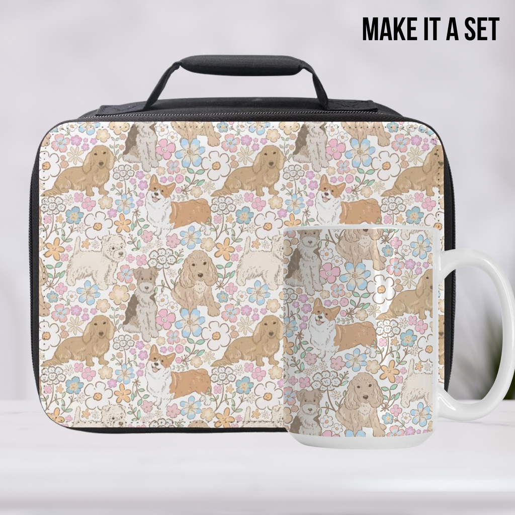 Popular Puppy Dog Pattern Insulated Lunch Bag