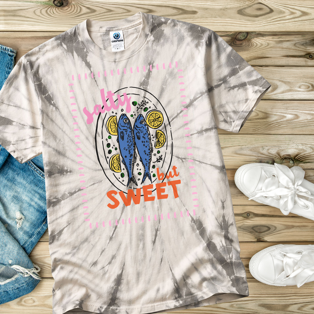 Sardine Salty Sweet Colortone Tie Dye Tee
