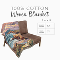 Ocean Cliff Woven Blanket - Scenic Coastal Scripture Throw for Home Decor