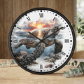 Sea Turtle Ocean Sunset Wall Clock