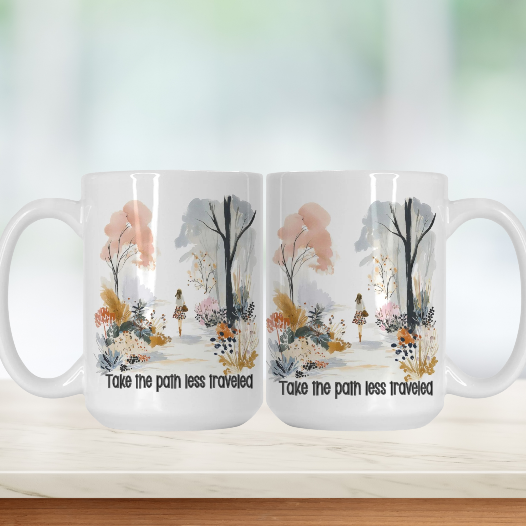 Take The Path Less Traveled Mug Deluxe 15oz.