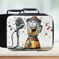  insulated lunch bag with cartoon blender and microphone design