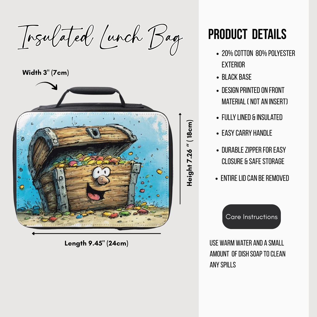 The Sunken Treasure Lunch Bag - Cartoon Art Lunchbox