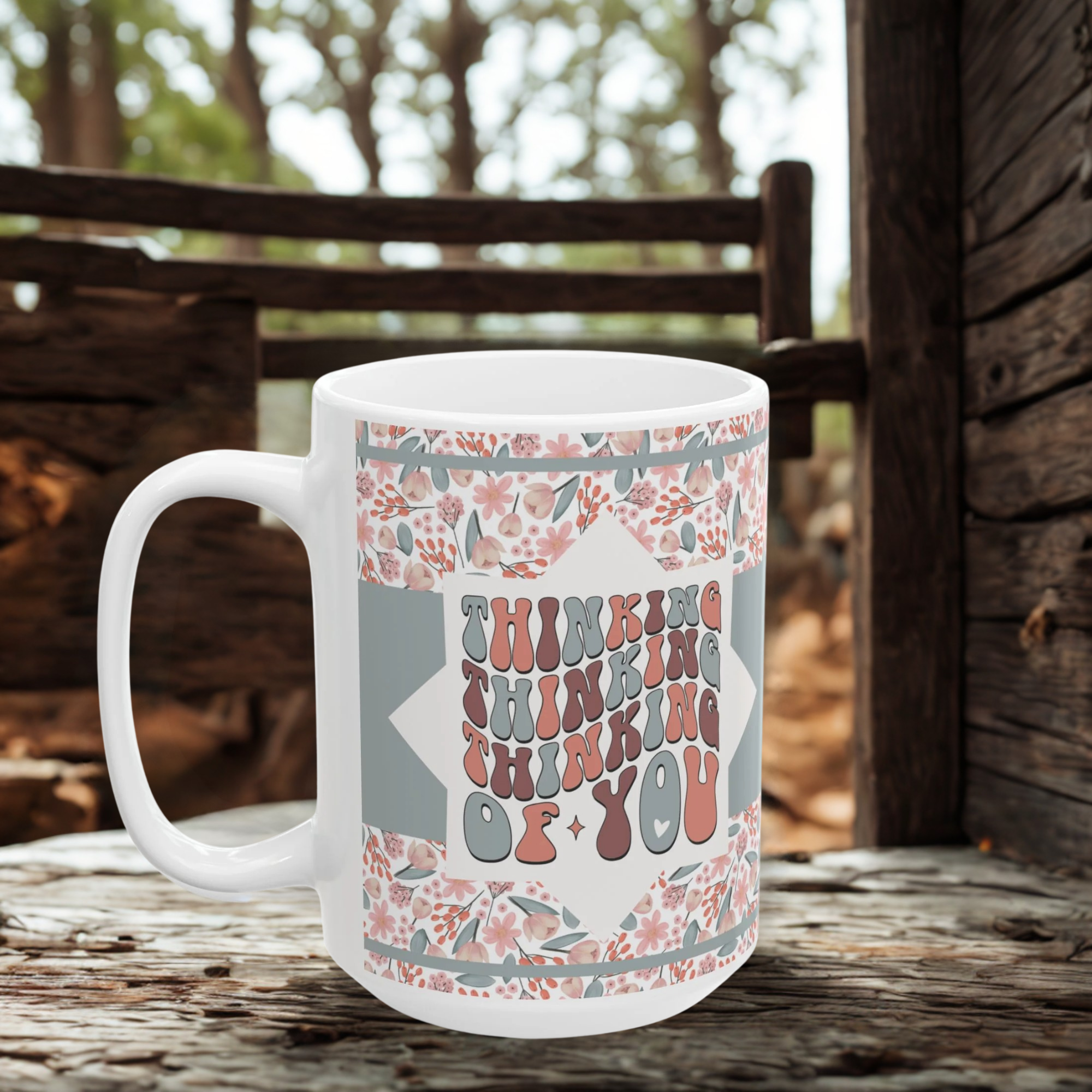 Thinking of You Patten Ceramic Mug - Perfect Coffee Lover Gift