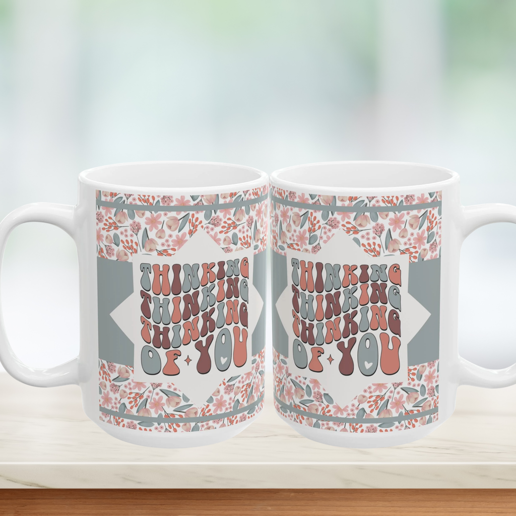 Thinking of You Patten Ceramic Mug - Perfect Coffee Lover Gift