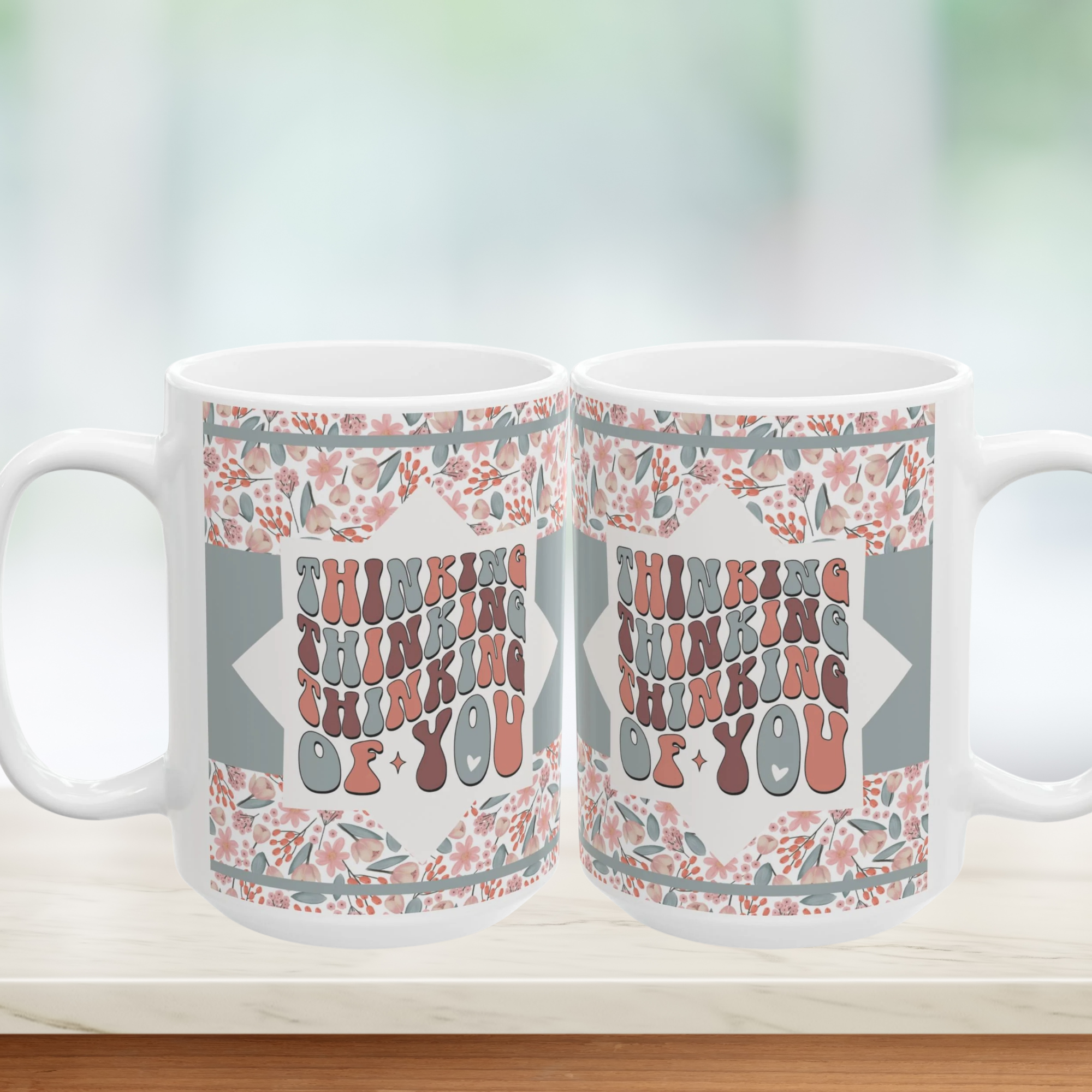 Thinking of You Patten Ceramic Mug - Perfect Coffee Lover Gift