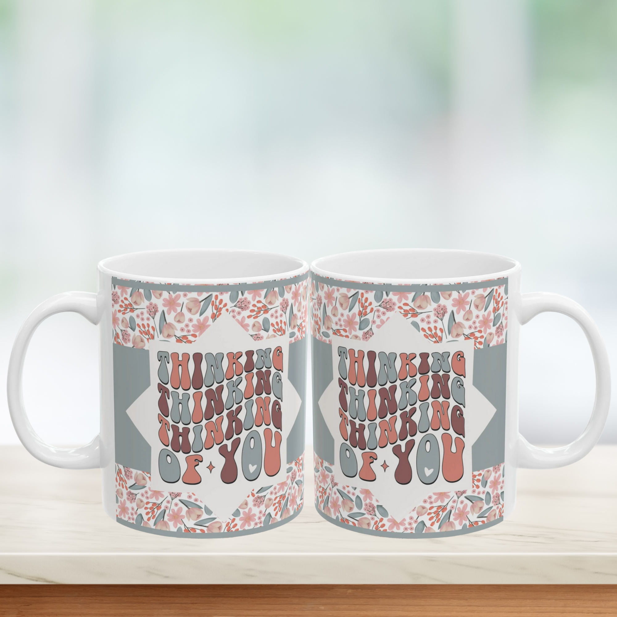 Thinking of You Patten Ceramic Mug - Perfect Coffee Lover Gift