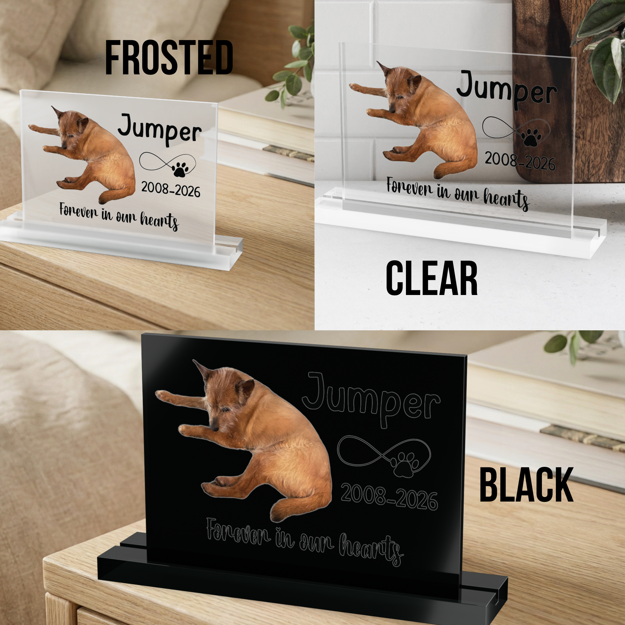 Custom Photo Pet Memorial Sign | Personalized Cat or Dog Loss Gift