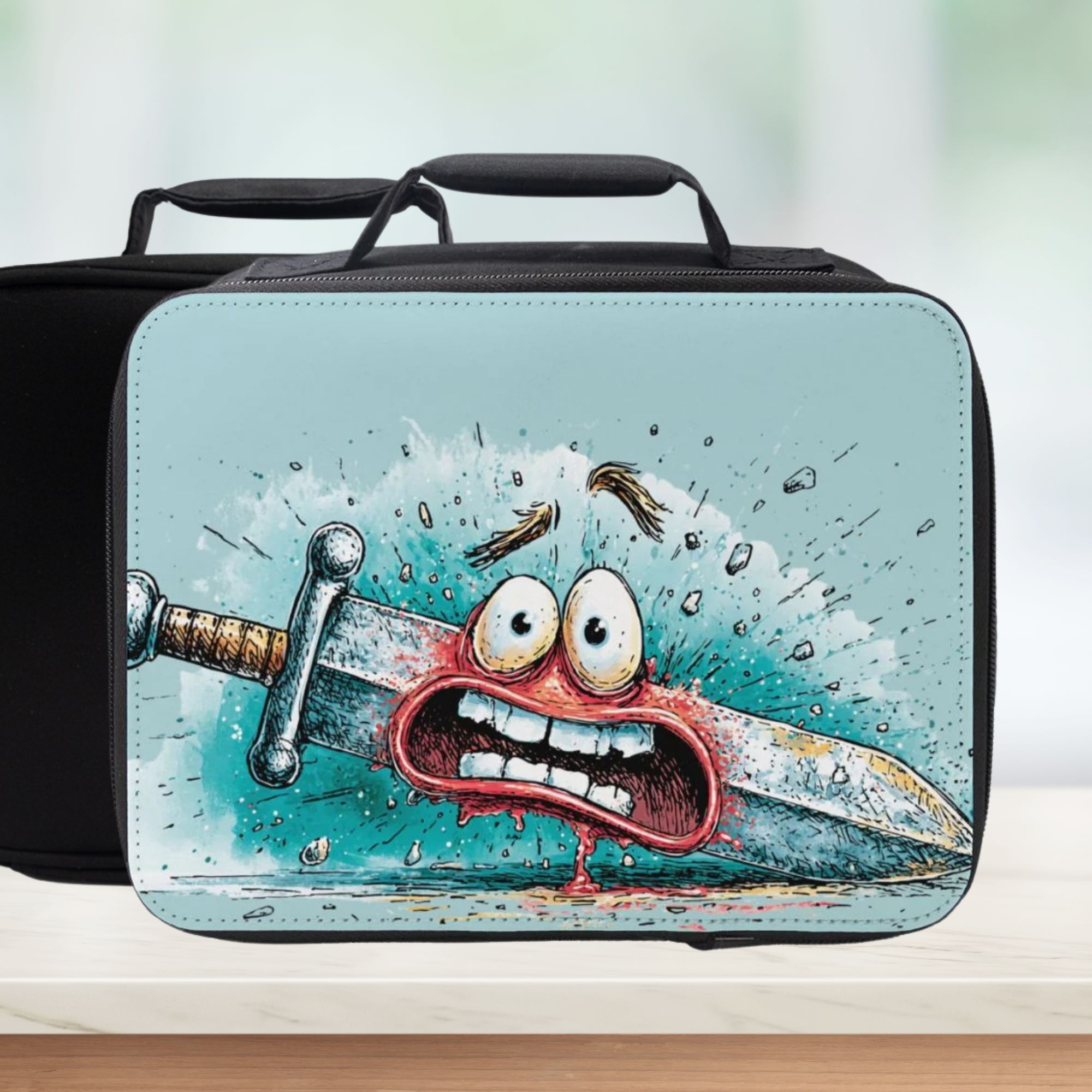 The Traumatized Sword Lunch Bag - Cartoon Art Lunchbox