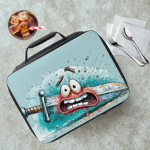 The Traumatized Sword Lunch Bag - Cartoon Art Lunchbox