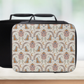 Lunch Bag with a decorative celestial butterfly beetle pattern on a white background