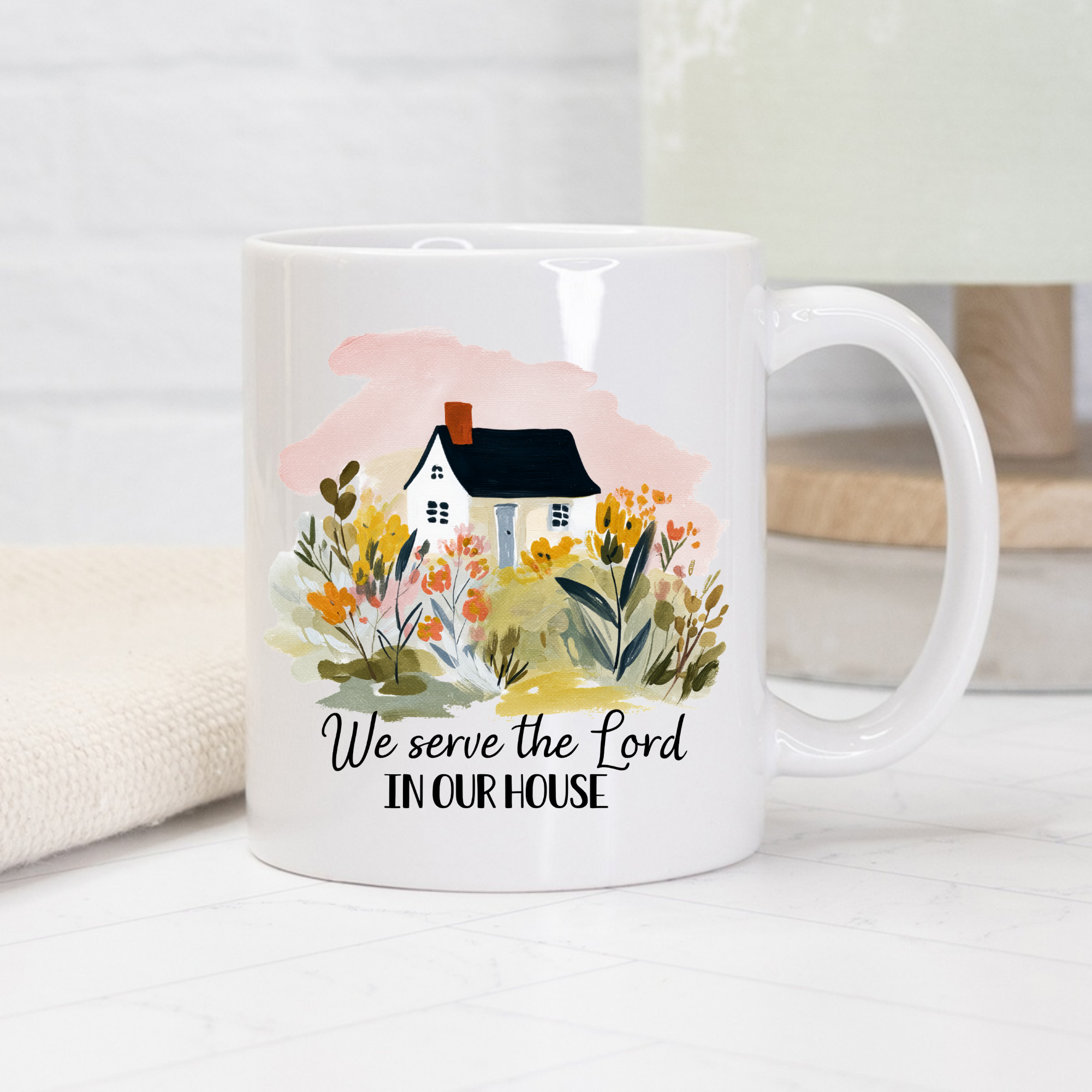 Watercolor Cottage Christian Quote Mug 11oz & 15oz