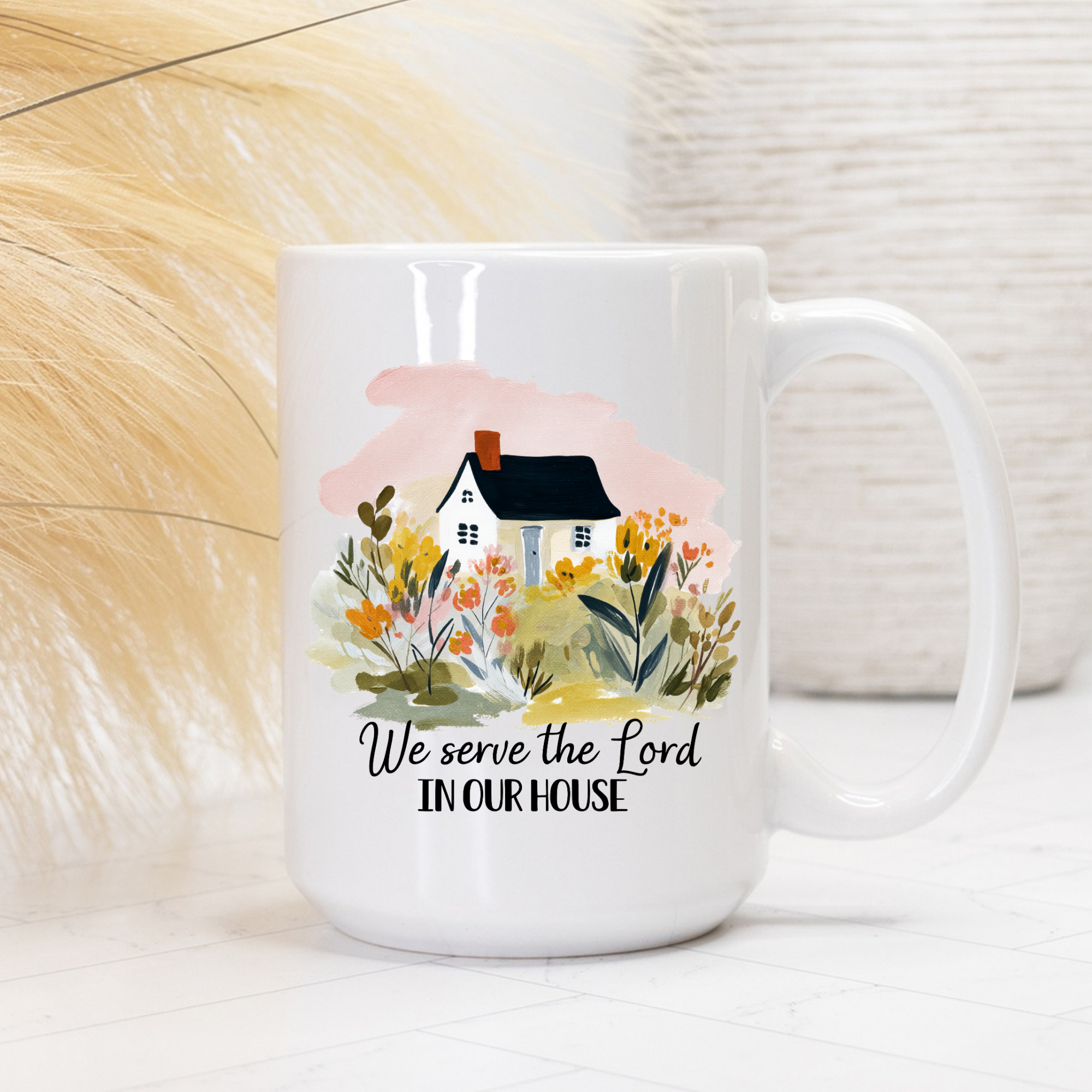 Watercolor Cottage Christian Quote Mug 11oz & 15oz