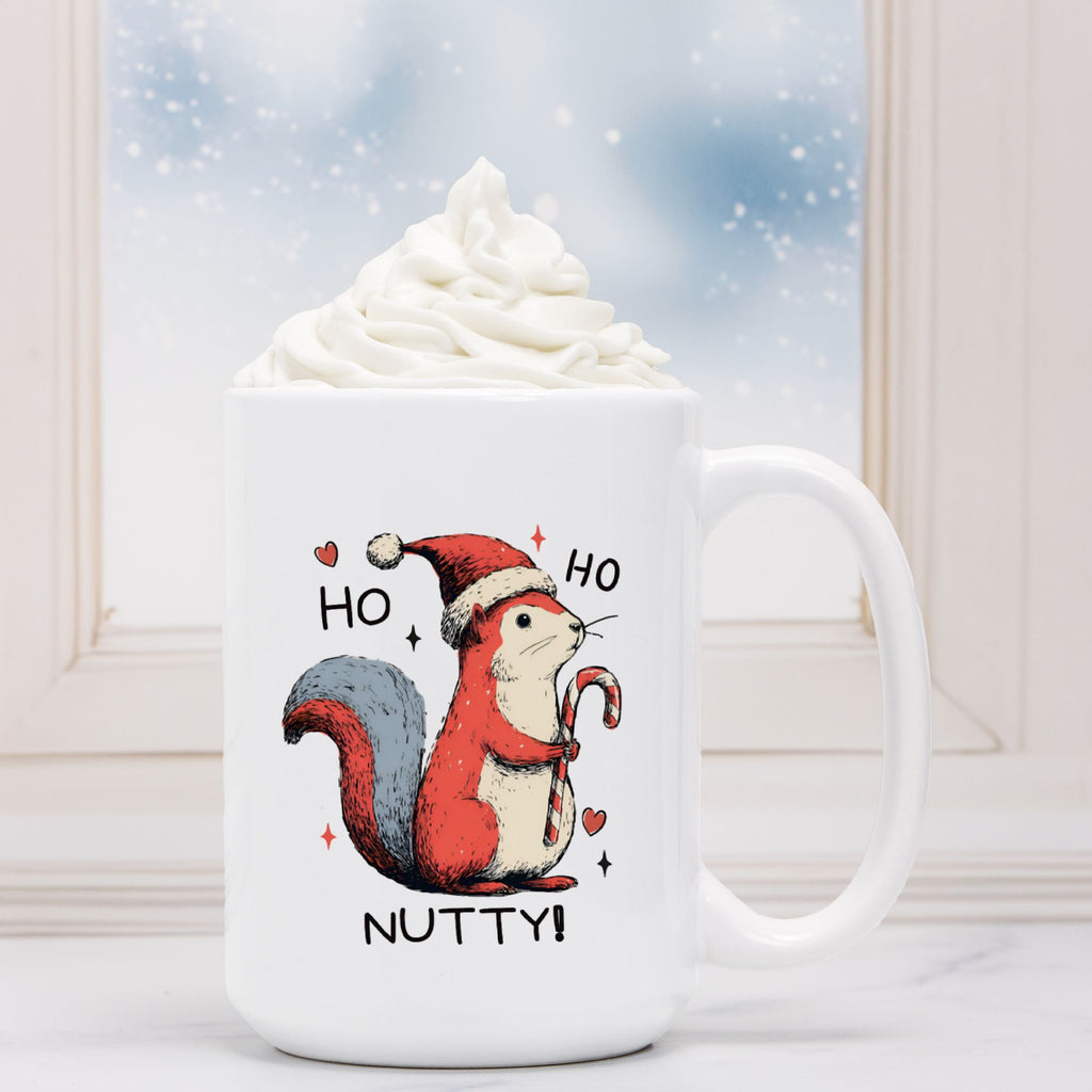 Christmas Squirrel Ho Ho Nutty! Ceramic Mug
