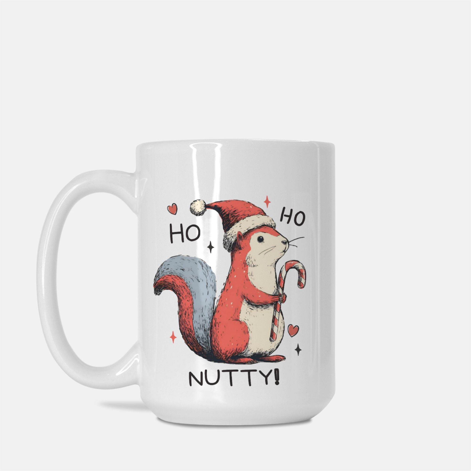 Christmas Squirrel Ho Ho Nutty! Ceramic Mug