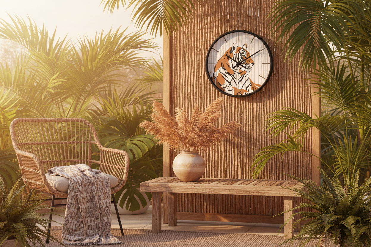 Tiger Wall Clock Golden Hour Hero